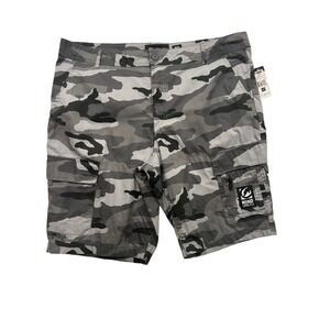 New Ecko Unltd. Camo Cargo Shorts Gray Casual‎ Streetwear Size 44 
(620)